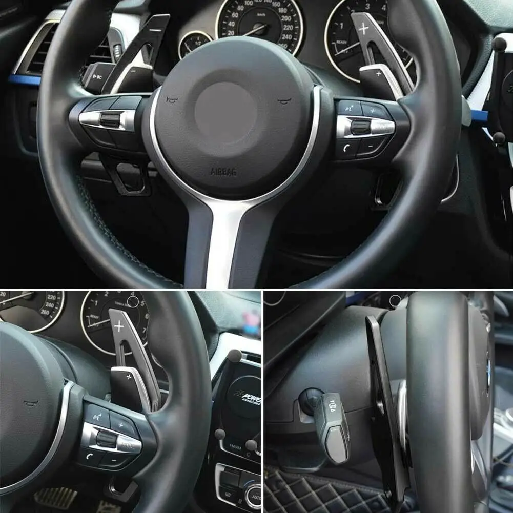 cheap 2 Pcs Steering Wheel Shift Paddles Extensions Black For BMW 3 4 5 Series F10 F30