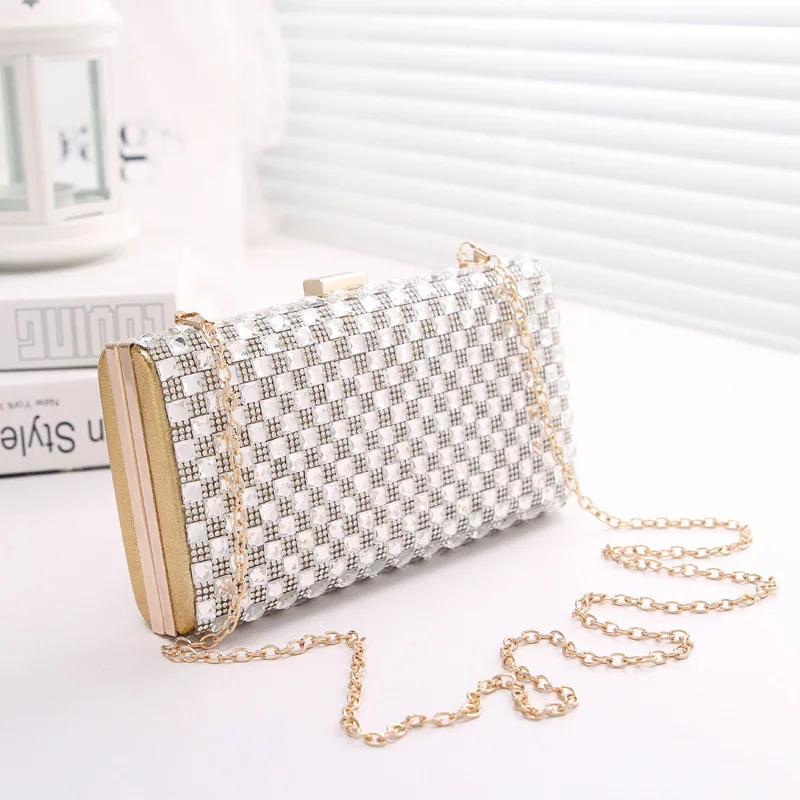 

2020 New Style Iron Chain Bag Carrying Evening Bag Shoulder Bag Korean-style Man-made Diamond WOMEN'S Bag