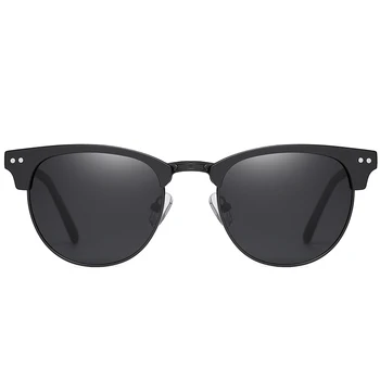 Classic Retro Mens Fashion Sunglasses Womens Stylish Half Frame Rivet Polarized Sunglasses 100% UV Protection 2