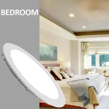 

Metal White Spotlight Embedded LED Panel Light in Hotel Energy Saving Round LED Downlight