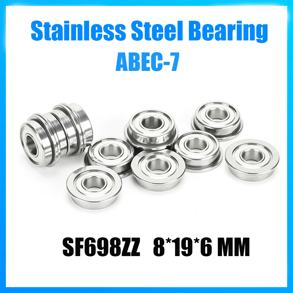 

SF698ZZ Bearing 8*19*6 mm 5Pcs ABEC-7 440C Roller Flange Stainless Steel SF698Z SF698 Z ZZRF-1980ZZ Ball Bearings