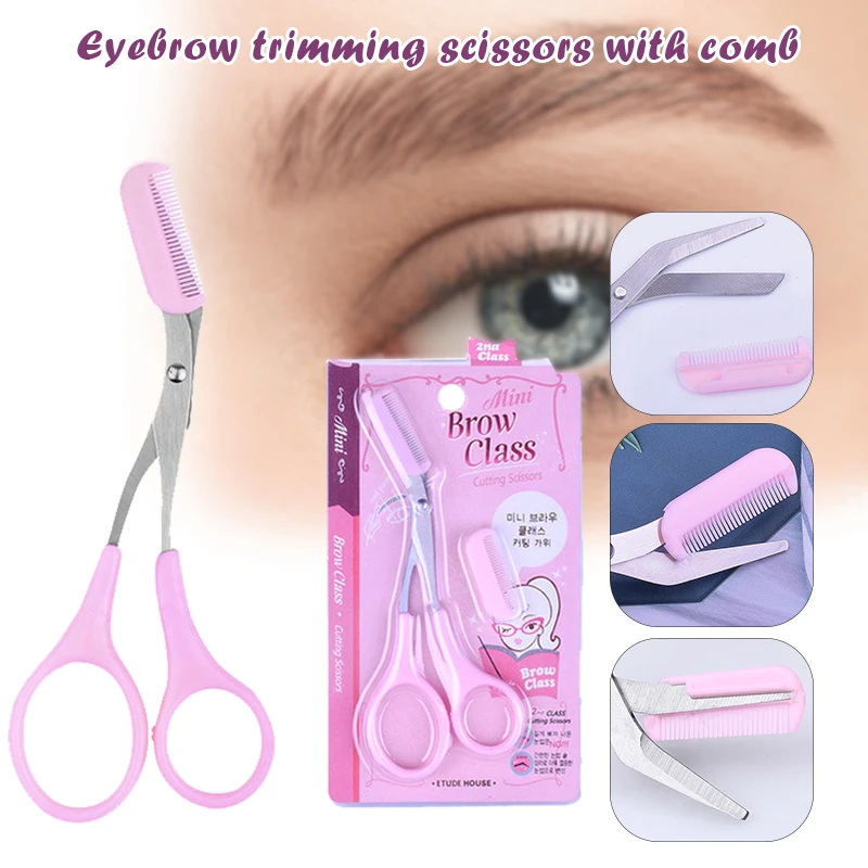 Eyebrow Scissors With Comb Eyebrow Trimmer Eyelash Hair Scissors