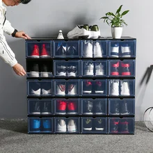 Новинка ящик типа Обувной Ящик для хранения утолщенный Прозрачный обувной шкаф Органайзер для шкафа высокое качество