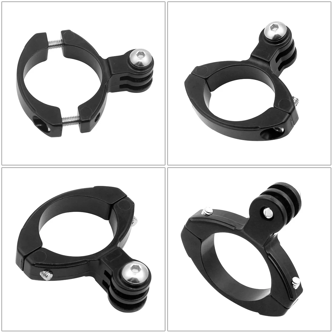 Motorcycle Handlebar Clamp Mount O Type Roll Bar Holder Bicycle Bike Seatpost Clip for GoPro Hero 13 12 11 10 4K Action Camera