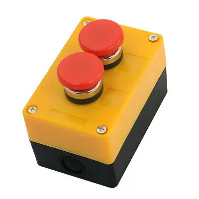 

400V 10A SPDT 1NO+1NC 8 Screw Terminal Momentary Dual Push-Button Switch