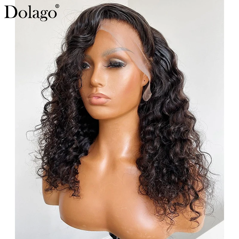 250% Density Lace Wig Loose Wave Lace Front Wig Brazilian Black Pre Plucked Lace Front Human Hair Wigs For Women With Baby Hair