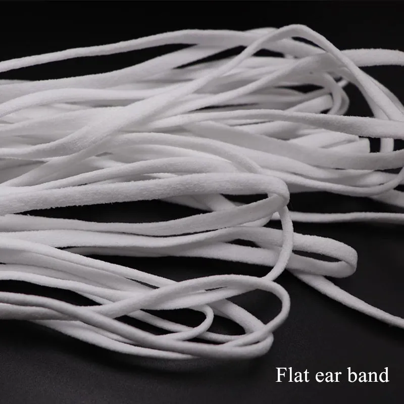 

1kg/bag 5mm flat Ear strap 3mm Circle rope DIY Making Face Masks Elastic Band White Band String Cord Round Accessories masque