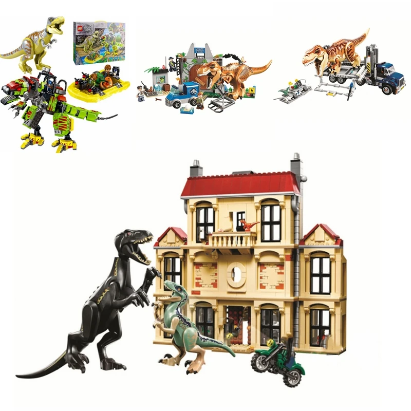 

Jurassic World Dinosaur Set With logongeds 10925 10926 10928 10920 Model Building Blocks Bricks Toy Gift For Children