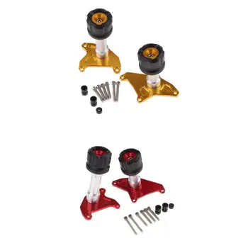 

2 Set Motor CNC Engine Frame Slider Crash Pad Falling Protection Fits for Honda Grom MSX125 MSX125SF Gold & Red