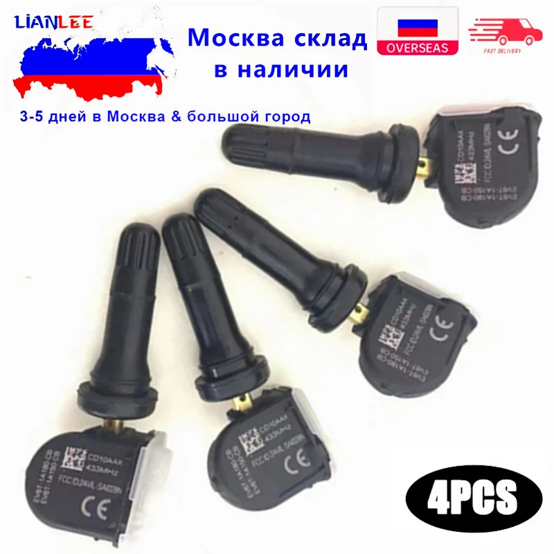 4Pcs/Lot New Tire Pressure Monitor System Sensor EV6T 1A180 DB 1862980 For Ford Fiesta Van Focus