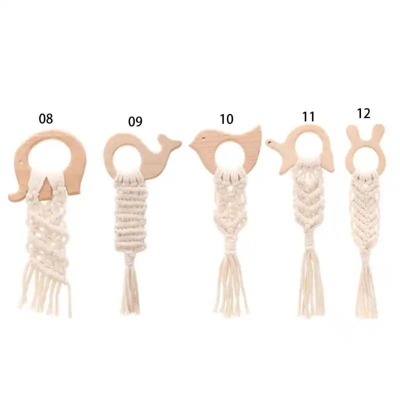 macrame teething ring