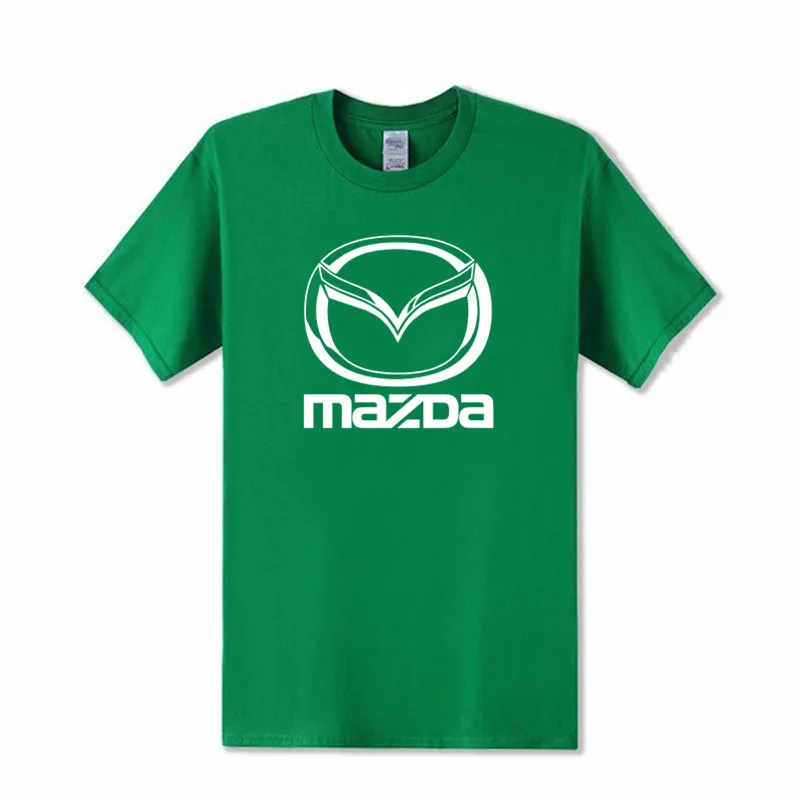 Мужские летние футболки из хлопка Mazda для мужчин и женщин, хлопковые футболки, мужские футболки с принтом, XS-4XL с коротким рукавом высокого качества - Цвет: green 1