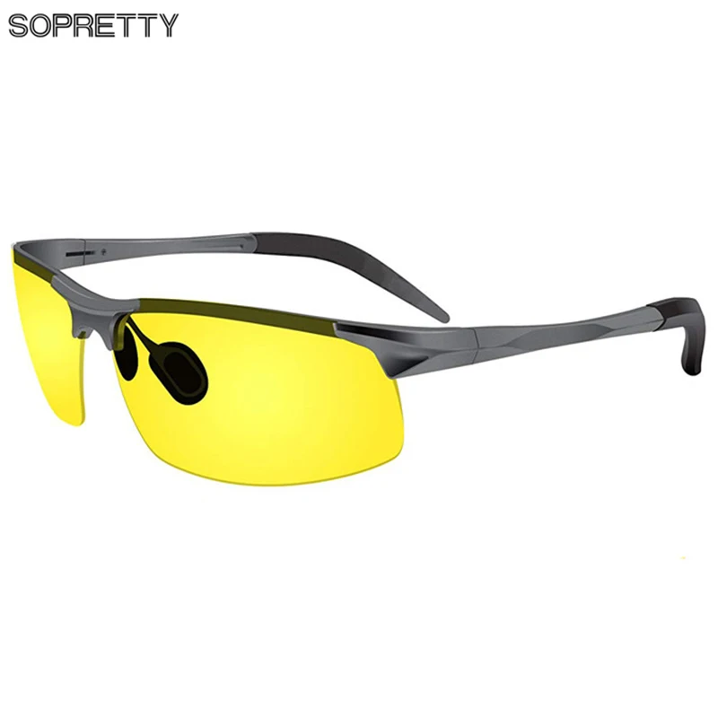 Unbreakable Day /& Night Driving Glasses UV400 Polarized Anti Glare Green Yellow