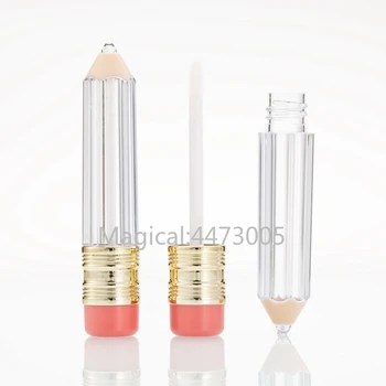 

5ml 10/20pcs Pencil Shape Lip Gloss Tube Empty Plastic Lip Balm Tubes Transparent Lipstick Cosmetic Packing Container Wholesale