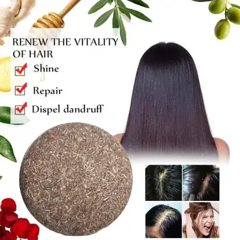 

55g Fashion Handmade Hair Shampoo Soap Cold Processed Polygonum Multiflorum Shampoo 100% Pure Plant Essential Oil Hair Care Tool