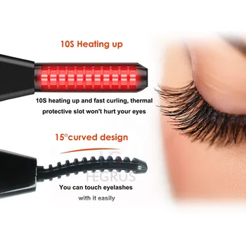 

Electric Heated Eyelash Curler Usb Rechargeable Eye Lash Curling Long-lasting Makeup Tools Portable Perming Eye-lashes-curl Pen