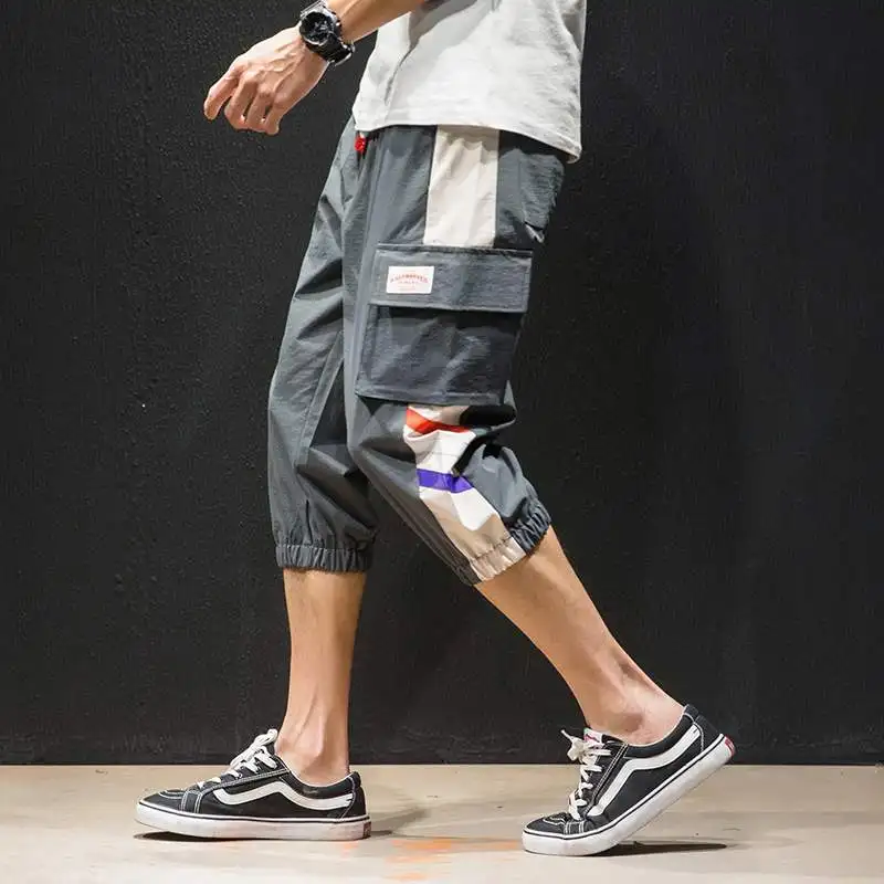 Летние мужские карманные брюки военные карго на молнии короткие теплые брюки мужские длинные тактические короткие мужские большие размеры 2818 поп