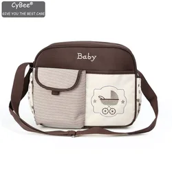 Sac à bandoulière simple pour maman, motif de dessin animé brodé, multifonctionnel, grande capacité, imperméable, pour sortie 