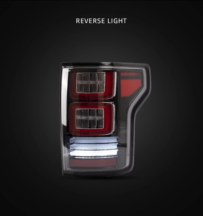 Автомобильный полный светодиодный задний фонарь для Ford F150 задние фонари- для США F-150 Raptor версия с красным сигналом