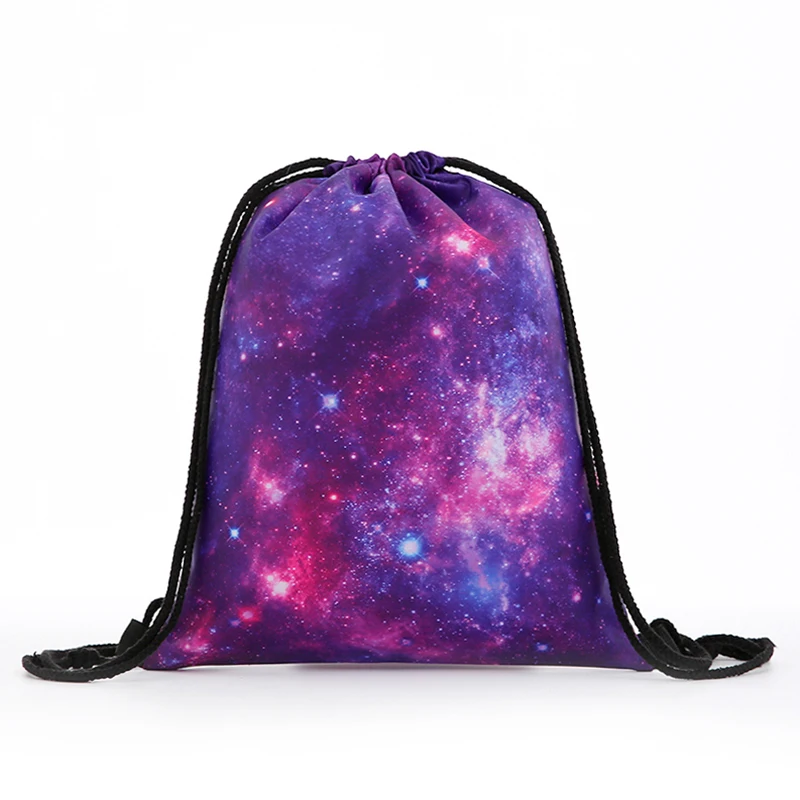 Рюкзак звездное небо, новинка, Модный женский мини-рюкзак на шнурке, 3D принт, дорожные мягкие сумки, мужские сумки, mochila, сумка на шнурке для девочек - Цвет: GC-3