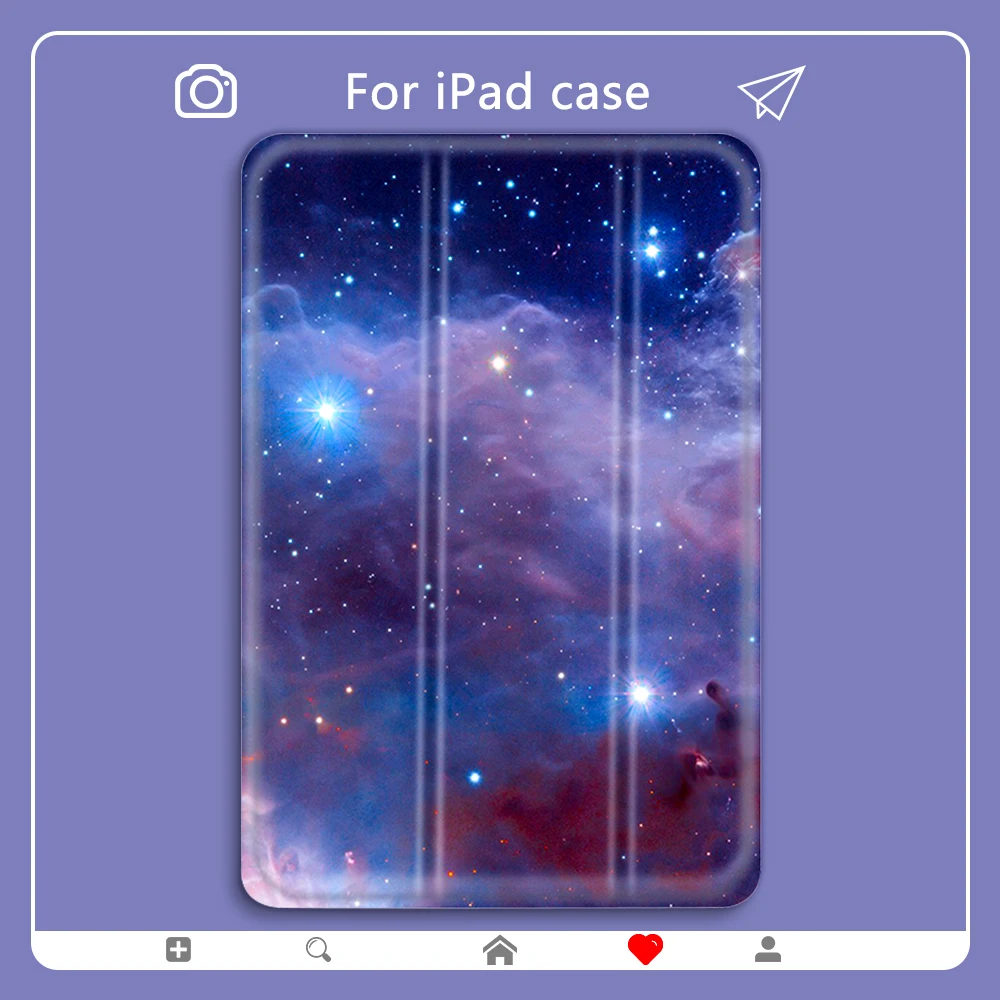 

Starry sky Case for ipad Mini 2 3 4 PU Leather Cover Universe Colorful Hard Back Case For iPad Air 2 3 10.2 inch ipad pro 2018