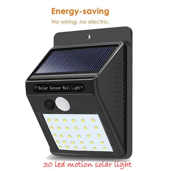 

1-4Pcs 30 LED Solar Ligh Solar Power PIR Motion Sensor Wall Light Waterproof IP65 Outdoor Security Lamp Garden Street Light ener