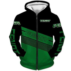 Men's Clothing FENDT Logo Hoodie 3D Printing Pullover High Quality Zipper Sweatshirt Fashion Casual Jacket Harajuku Streetwear