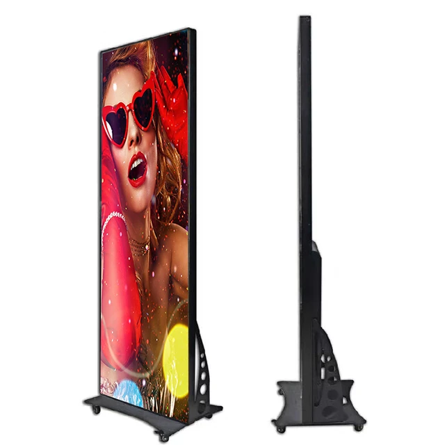 Floor Stand Movable P2.5 Indoor Digital Signage Led Poster Display For  Advertising - Led Displays - AliExpress