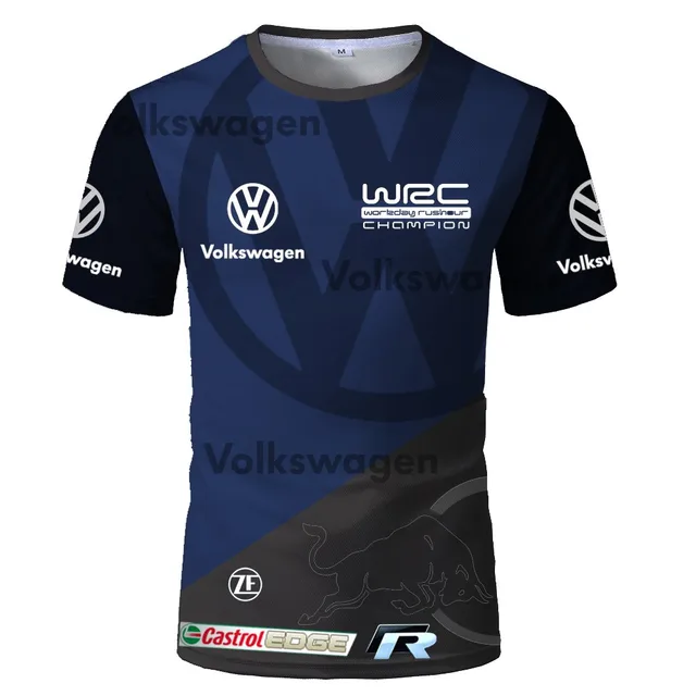 Car Icon Men'S T-Shirt 3d Printing Short-Sleeved Red Racing Logo Pattern O-Neck Oversized T-Shirt For Men And Women Sportswear ZJC-JTCB-002