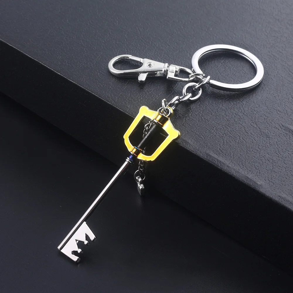 Game Kingdom Hearts Sora Keyblade Alloy Keychain Key Chains Keyfob Keyring 