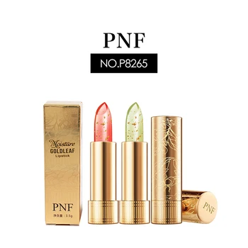 

1PC Gold Leaf Jelly Lipstick Temperature PH Change Color Lip Stick Profissional Lip Makeup Balm Maquiagem