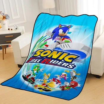 

Custom Sonic The Hedgehog Blankets for beds throw blanket soft blanket summer blanket anime blanket travel blanket