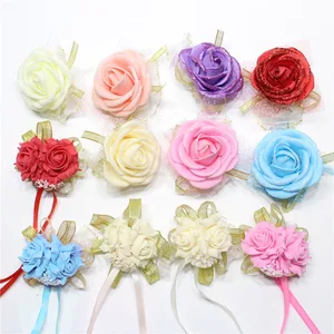 Bridesmaid Wrist Corsage Party Rose Bracelet Silk Flowers Ribbon Bride Wedding Ornament Decoration Bridesmaid Dress Supply Bridesmaid Wrist Corsage Party Rose Bracelet Silk Flowers Ribbon Bride Wedding Ornament Decoration Bridesmaid Dress Supply