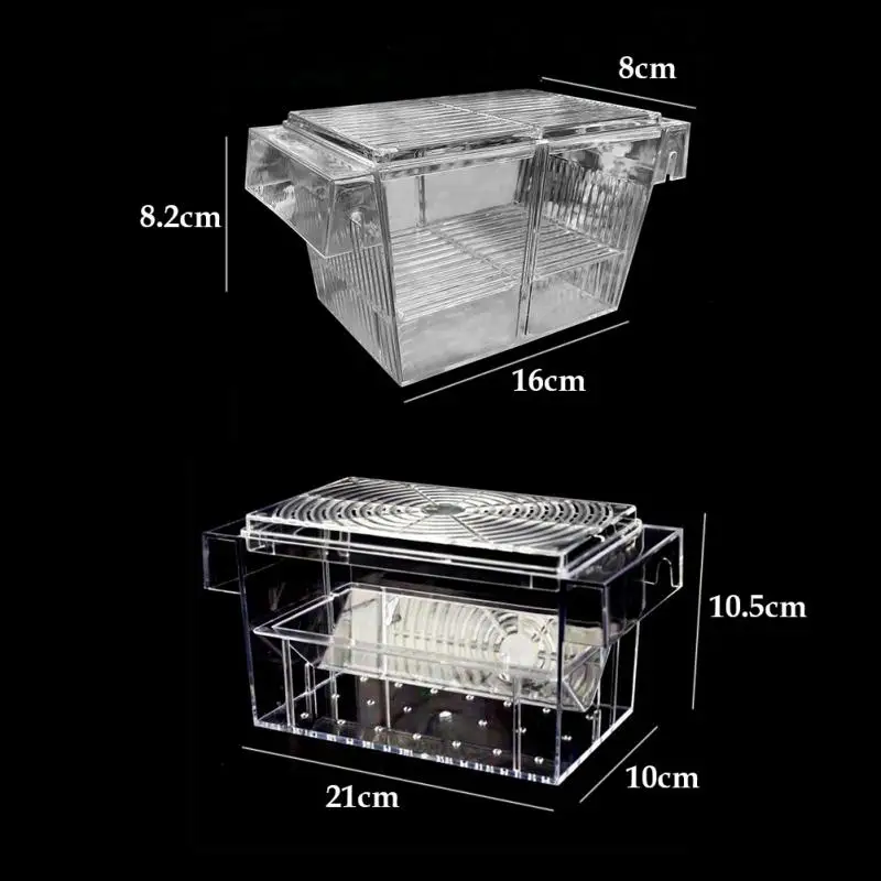 Заводчик Мини Дом ловушка прозрачный аквариум инкубатор инкубатория Гуппи изоляции разведение рыбы коробка клетка плавающий Фрай танк