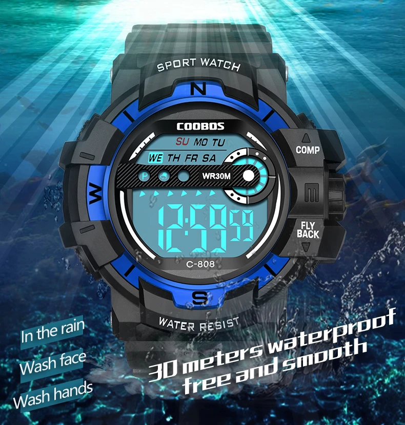 2023 Digitale Horloge Mannen Grote Wijzerplaat Led Leger Horloges Militaire Horloge Mannen Digitale Horloge Sport Elektronische Klok | - AliExpress