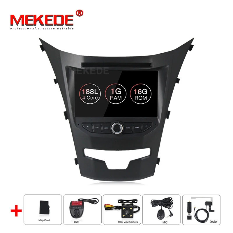 16G camera DVR DAB MEKEDE dsp Android 9,1 2+ 32G автомобильный DVD gps навигатор для SsangYong Korando Actyon автомобильный Радио стерео Wifi 4G Bluetooth - Цвет: 16G camera DVR DAB