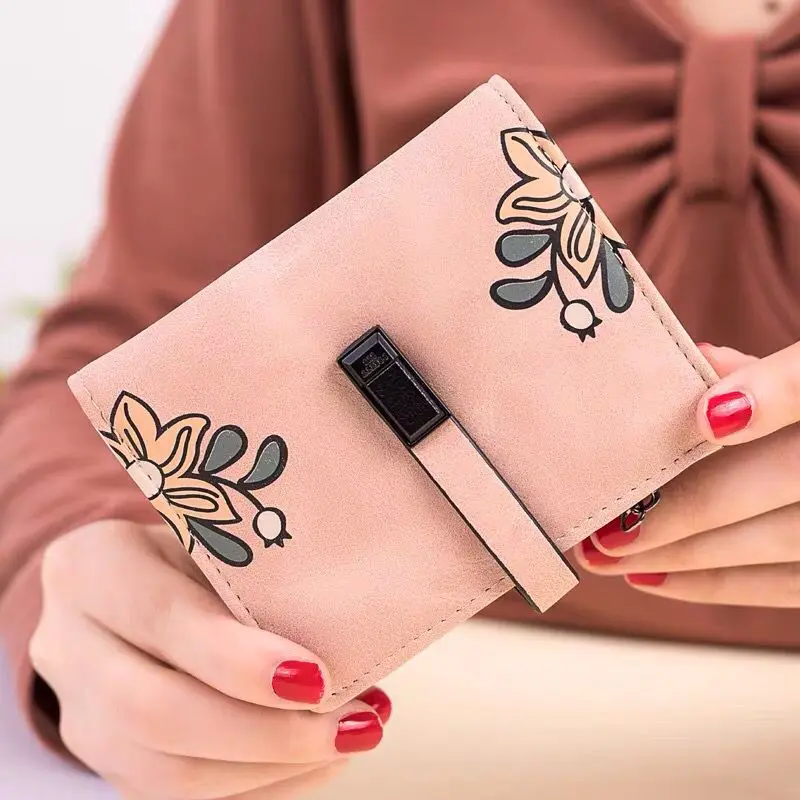 Leather Women Wallet Hasp Small and Slim Coin Pocket Purse Women Wallets Cards Holders Luxury Brand Wallets Designer Purse