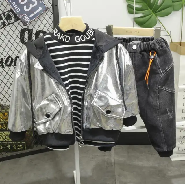 baby boy faux leather jacket