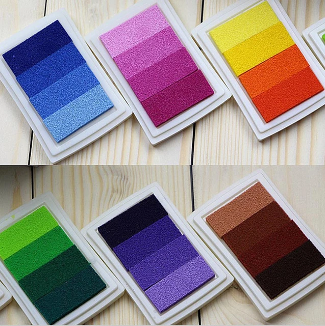 1PCS Inkpad Gradient Color Inkpad For Stamp DIY Scrapbooking Materials  Handmade Finger Paint Inkpad Crafts Accessories