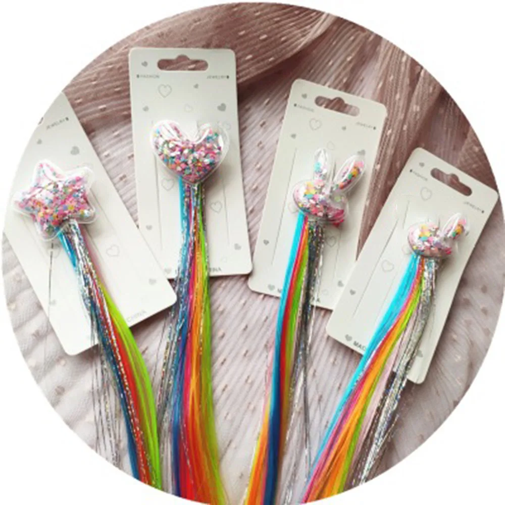 Новые милые Мультяшные зажимы для волос с зыбучим песком девочек заколки