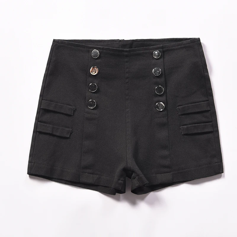 Модные трапециевидные Широкие джинсовые шорты женские 2019 новые корейские горячие короткие брюки женские двубортные женские джинсовые
