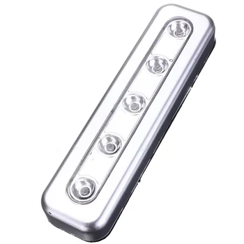 

1pcs 5 LED Wireless Cabinet Light LED With Sticker Battery Powered Lamp Closet Wardrobe Stair Kitchen Drawer Light Dropshipping