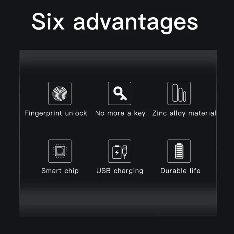 Умный Замок без ключа с отпечатком пальца Usb Перезаряжаемый замок безопасности из цинкового сплава для дверного ящика багажного чемодана Противоугонный замок