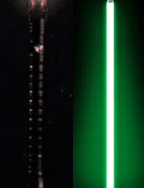 blackhilt greenled Металлический световой меч Yanqing для светового меча, Одноцветный светодиод, Круглый наконечник, Y3 Cyanswallow - Цвет: blackhilt greenled
