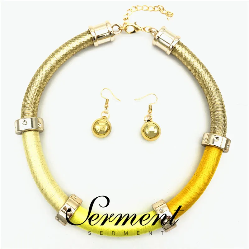 

SERMENT 2020 Hot Sale Female Clavicle Chain Necklace Women Colorized Fashion Jewelry Necklace Sets Party Birthday Gifts