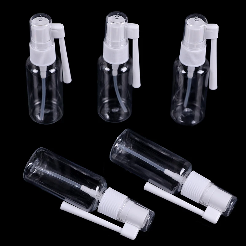 5pcs 30ml Nasal Empty Spray Bottles Pump Sprayer Mist Nose Spray For Medical Packaging