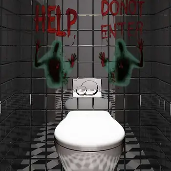 

Vampire Horror Zombie Sticker Poster Decoration For Haunted House Halloween Party Wall Sticker Giant Bloody Window