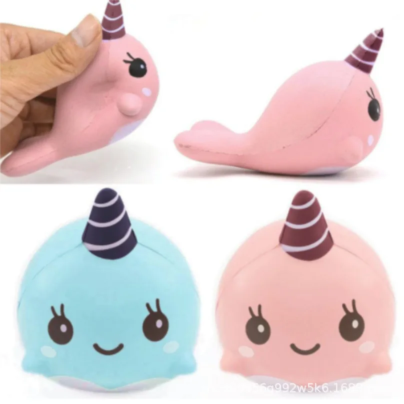 

Cross Border for Pu Memory Foam Model Unicorn Whale Pu Memory Foam Unicorn Dolphin Pendant Mobile Phone Pendant Toy