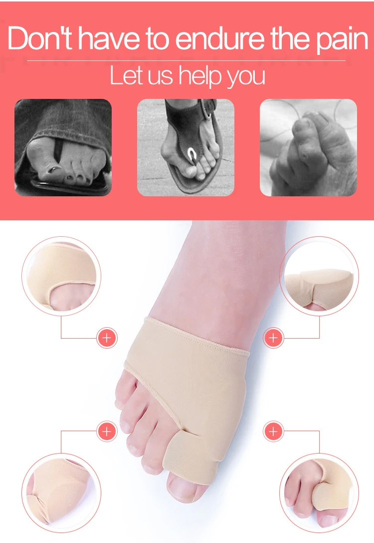 1 пара регулирующий силиконовый коврик Hallux вальгусная ортопедическая коррекция рукава Уход за ногами Bunion большой носок разделители корректор рукава
