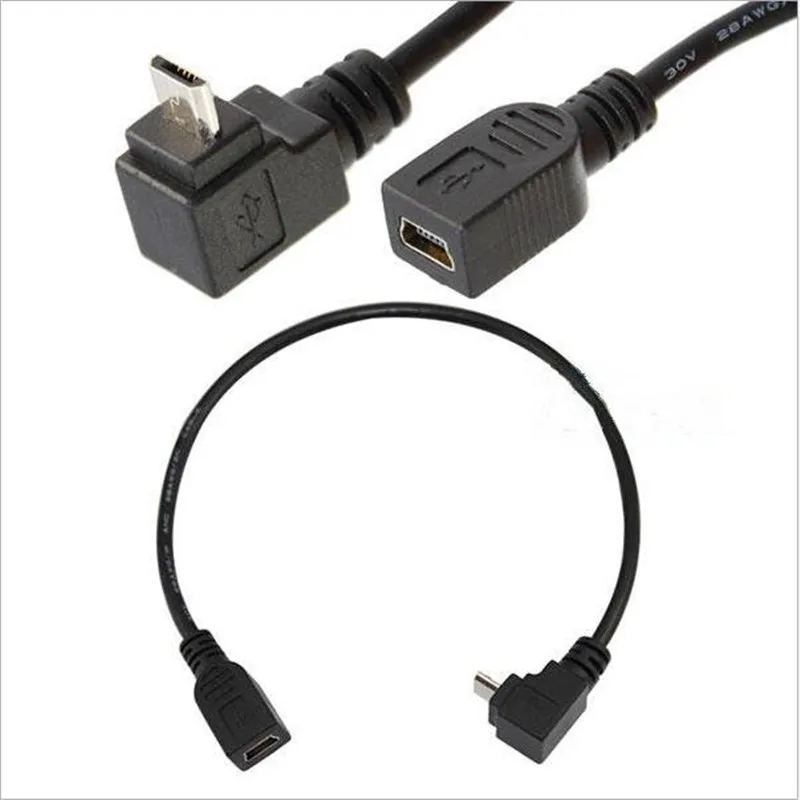 90 градусов локоть usb линия передачи данных микро Мужской верхний изгиб на мини USB